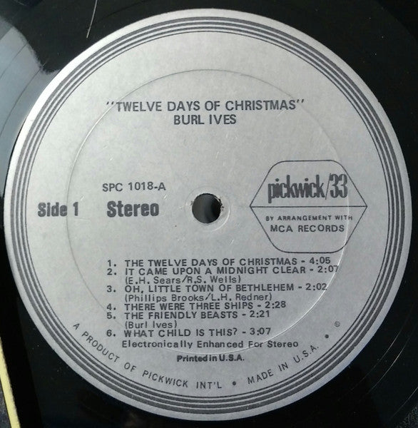 Burl Ives : Twelve Days Of Christmas (LP, Album, Sil)