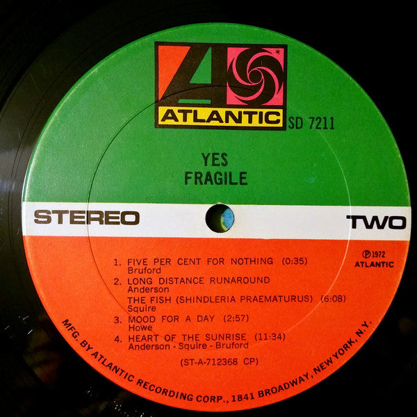 Yes : Fragile (LP, Album, CP,)