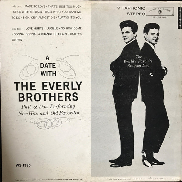 The Everly Brothers* : A Date With The Everly Brothers (LP, Album)