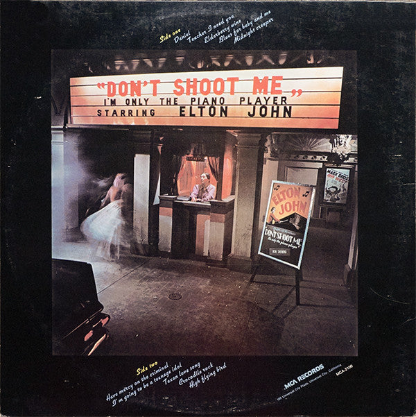 Elton John : Don't Shoot Me I'm Only The Piano Player (LP, Album, RE,  Pi)