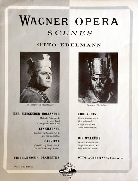 Wagner*, Otto Edelmann, Philharmonia Orchestra, Otto Ackermann : Wagner Opera Scenes (LP)
