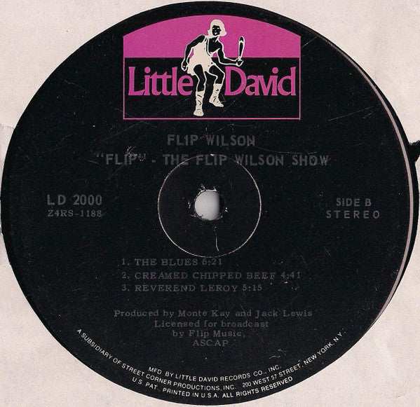 Flip Wilson With Special Guest David Frost : "Flip" - The Flip Wilson Show (LP, Album, Die)