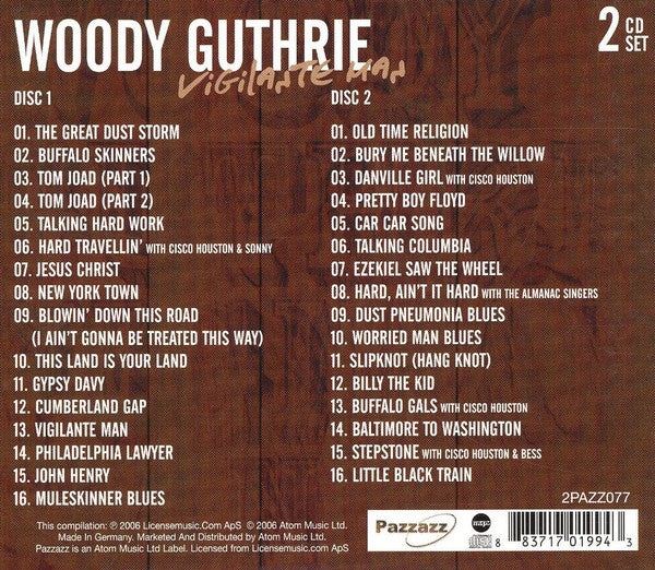 Woody Guthrie : Vigilante Man (2xCD, Comp)