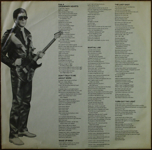 Lou Reed : Legendary Hearts (LP, Album, Ind)