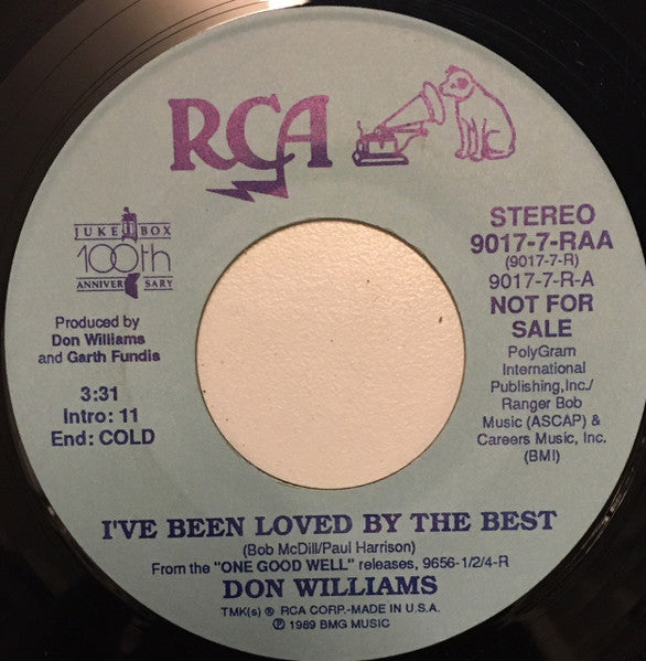 Don Williams (2) : I've Been Loved By The Best  (7", Promo)