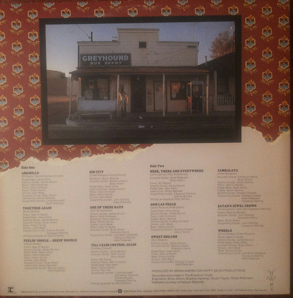 Emmylou Harris : Elite Hotel (LP, Album, Pit)