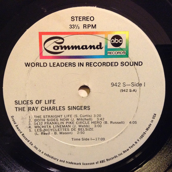 The Ray Charles Singers : Slices Of Life (LP)