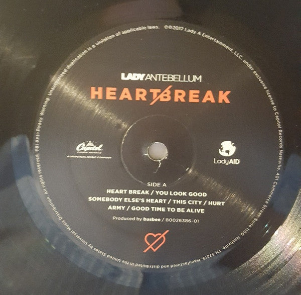 Lady Antebellum : Heart Break (LP, Album)