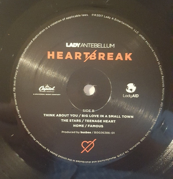 Lady Antebellum : Heart Break (LP, Album)