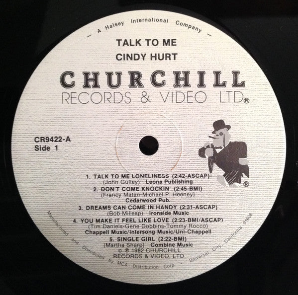 Cindy Hurt : Talk To Me (LP, Album)