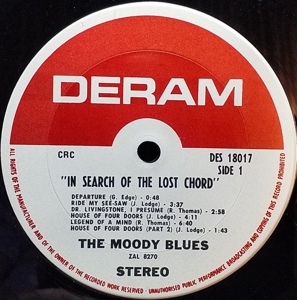 The Moody Blues : In Search Of The Lost Chord (LP, Album, Club, CRC)