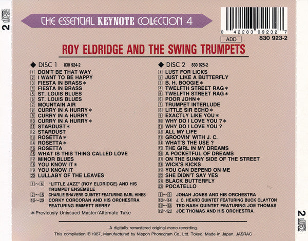 Roy Eldridge : Roy Eldridge And The Swing Trumpets (2xCD, Comp, Mono, RM)