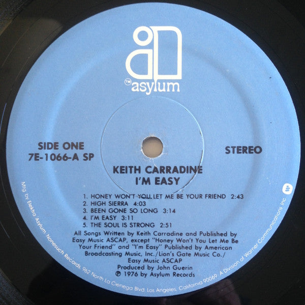 Keith Carradine : I'm Easy (LP, Album, SRC)