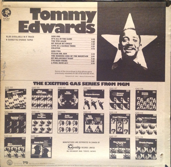Tommy Edwards : Tommy Edwards (LP, Comp)