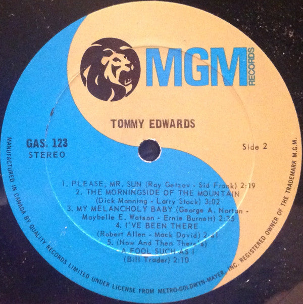 Tommy Edwards : Tommy Edwards (LP, Comp)