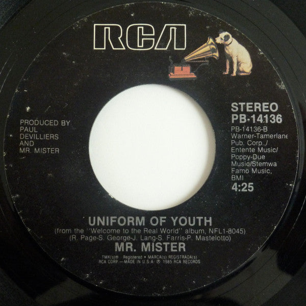 Mr. Mister : Broken Wings / Uniform Of Youth (7", Single, Styrene, Ind)