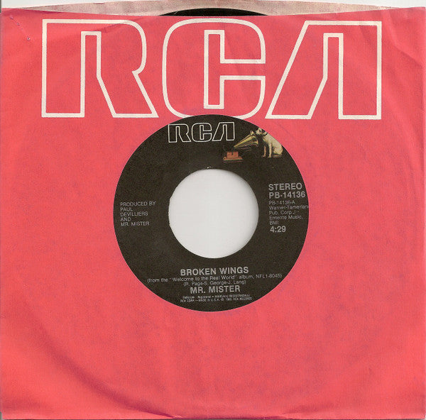 Mr. Mister : Broken Wings / Uniform Of Youth (7", Single, Styrene, Ind)
