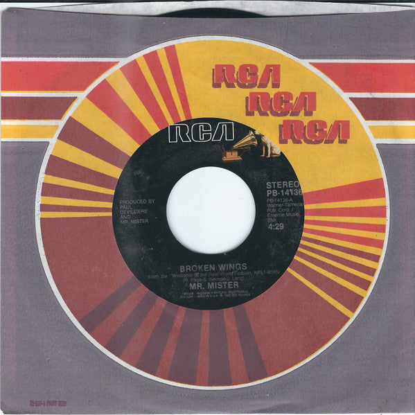 Mr. Mister : Broken Wings / Uniform Of Youth (7", Single, Styrene, Ind)