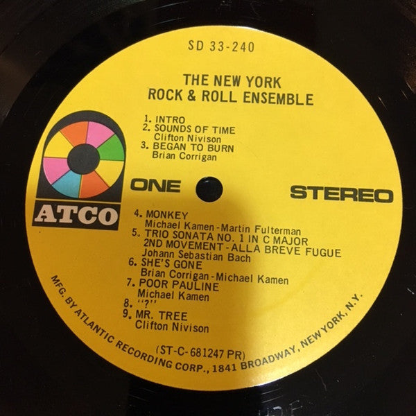 The New York Rock & Roll Ensemble* : The New York Rock & Roll Ensemble (LP, Album, Pre)