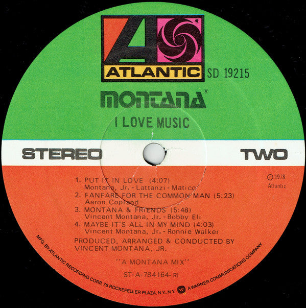 Montana : I Love Music (LP, Album, Ric)