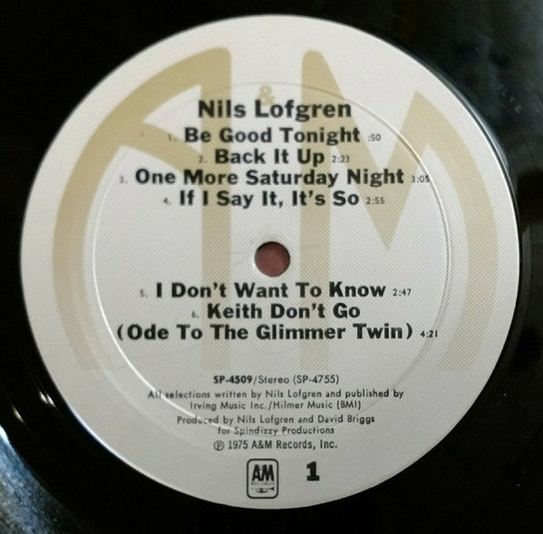 Nils Lofgren : Nils Lofgren (LP, Album, Mon)