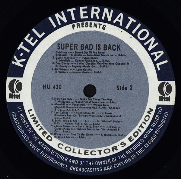 Various : Super Bad Is Back (LP, Comp, Ltd)
