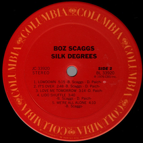 Boz Scaggs : Silk Degrees (LP, Album, RP, Ter)