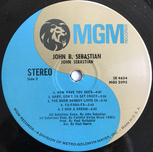 John B. Sebastian* : John B. Sebastian (LP, Album, Gat)