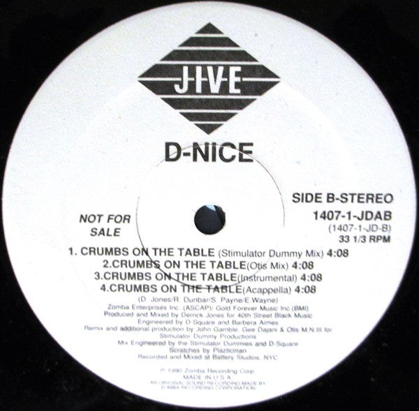 D-Nice : Crumbs On The Table (12", Promo)