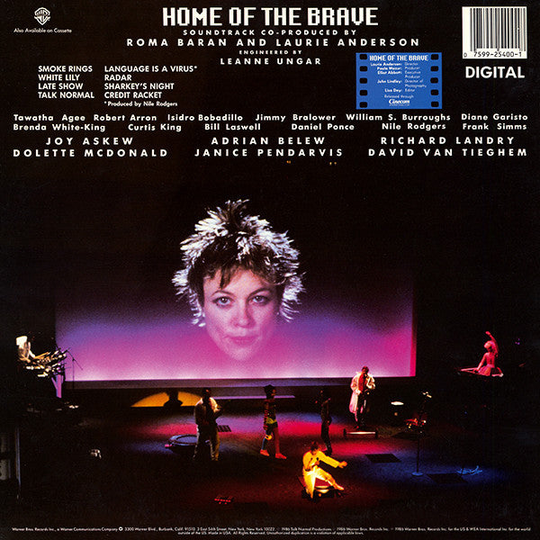 Laurie Anderson : Home Of The Brave (LP, Album, All)