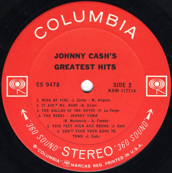 Johnny Cash : Greatest Hits Volume 1 (LP, Comp, Ter)