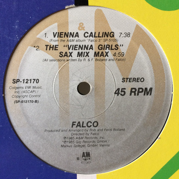 Falco : Rock Me Amadeus / Vienna Calling (12", Com)