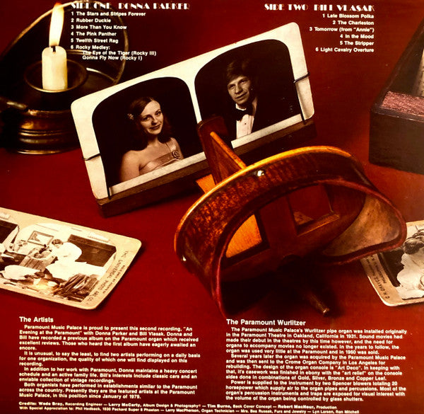 Donna Parker (3) And Bill Vlasak : An Evening At The Paramount (LP)