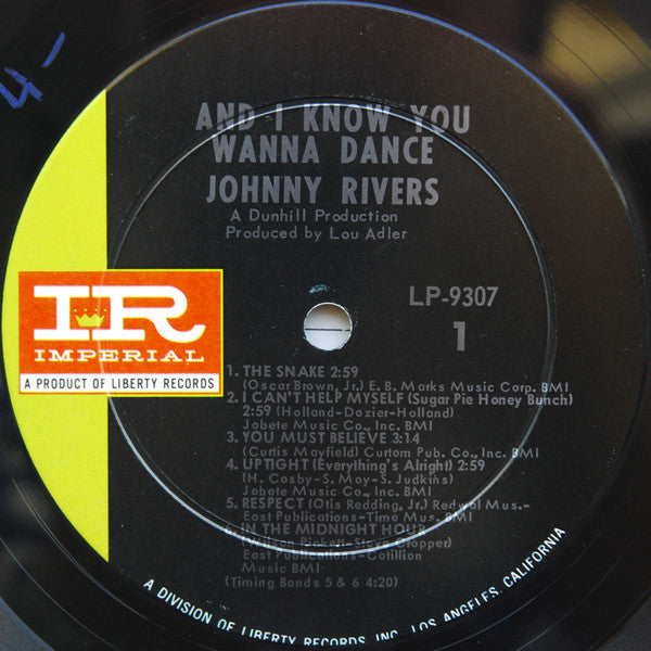 Johnny Rivers : ...And I Know You Wanna Dance (LP, Album, Mono, RCA)