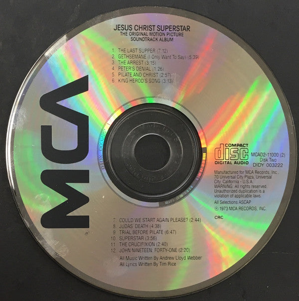 Various : Jesus Christ Superstar (The Original Motion Picture Sound Track Album) (2xCD, Album, Club, RE)