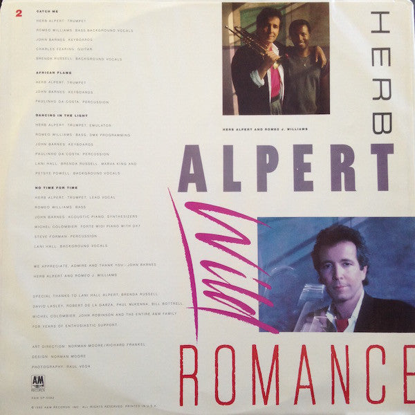 Herb Alpert : Wild Romance (LP, Album, EMW)