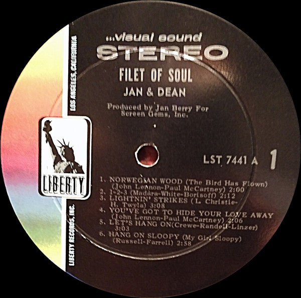 Jan & Dean : Filet Of Soul (LP, Album, Roc)