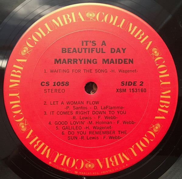 It's A Beautiful Day : Marrying Maiden (LP, Album, RE)