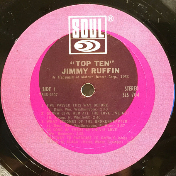 Jimmy Ruffin : Sings Top Ten (LP, Album)
