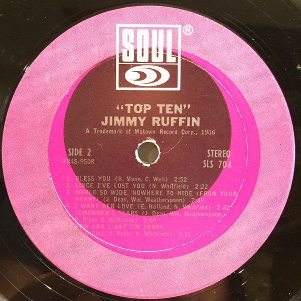 Jimmy Ruffin : Sings Top Ten (LP, Album)