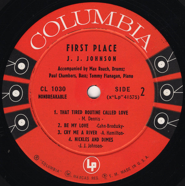 J.J. Johnson : First Place (LP, Album, Mono)