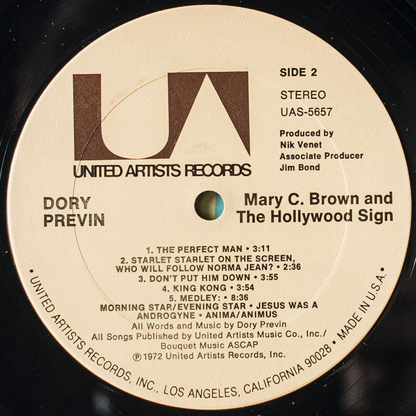 Dory Previn : Mary C. Brown And The Hollywood Sign (LP, Album)