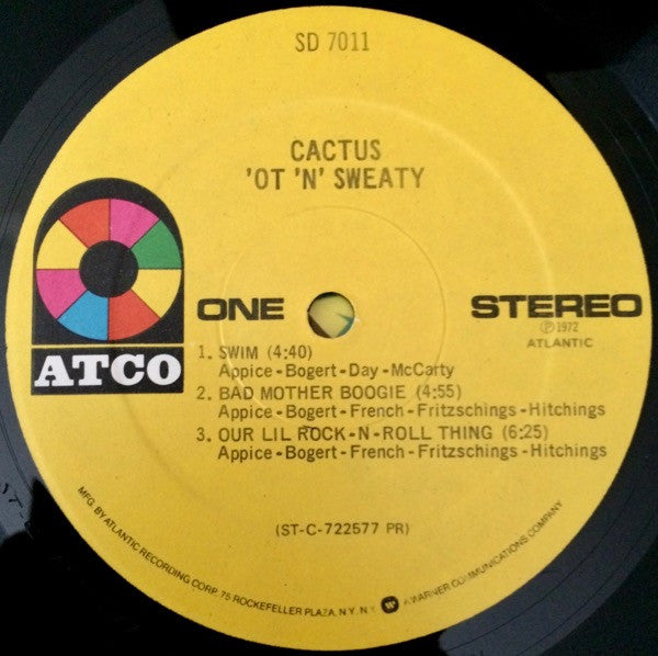 Cactus (3) : 'Ot 'N' Sweaty (LP, Album, RE, Pre)