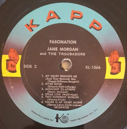 Jane Morgan And The Troubadors : Fascination (LP, Album, Mono, RE, All)