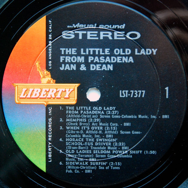 Jan & Dean : The Little Old Lady From Pasadena (LP, Album, Mon)