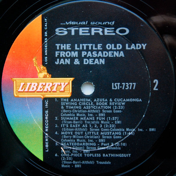Jan & Dean : The Little Old Lady From Pasadena (LP, Album, Mon)