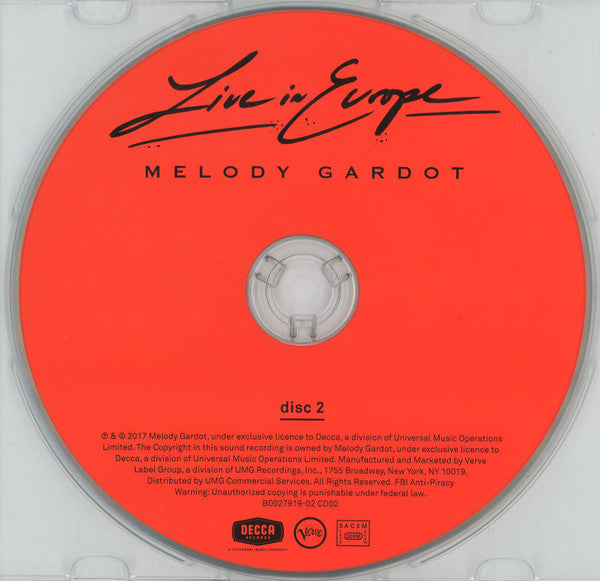 Melody Gardot : Live In Europe (2xCD, Album)