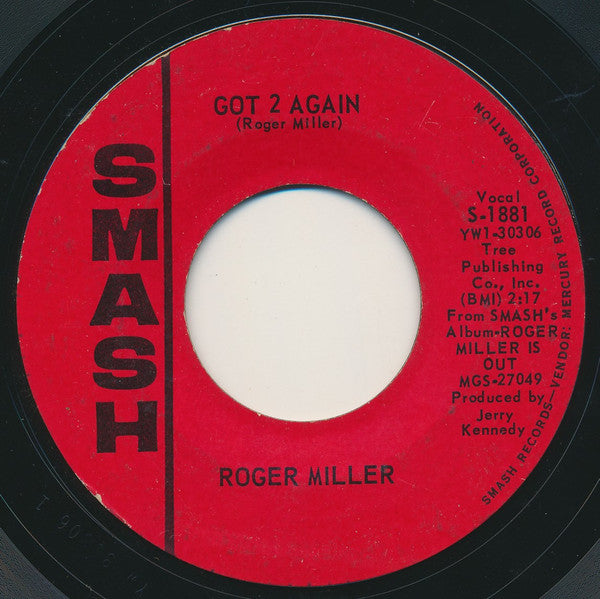 Roger Miller : Dang Me / Got 2 Again (7", Single, Ric)