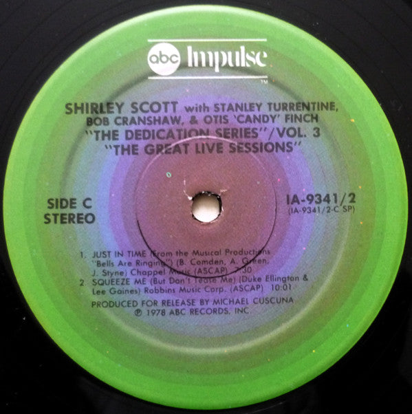 Shirley Scott With Stanley Turrentine / Bob Cranshaw / Otis 'Candy' Finch* : The Great Live Sessions (2xLP)