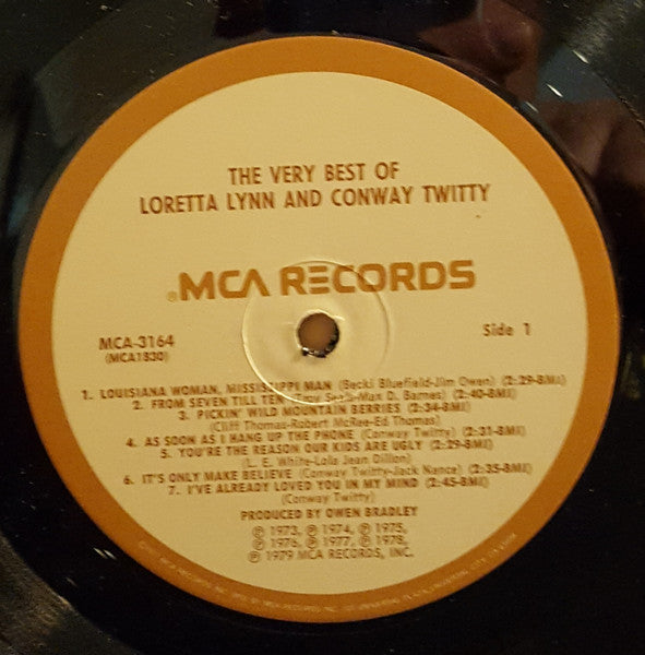 Loretta Lynn And Conway Twitty* : The Very Best Of Loretta Lynn And Conway Twitty (LP, Comp, Pin)